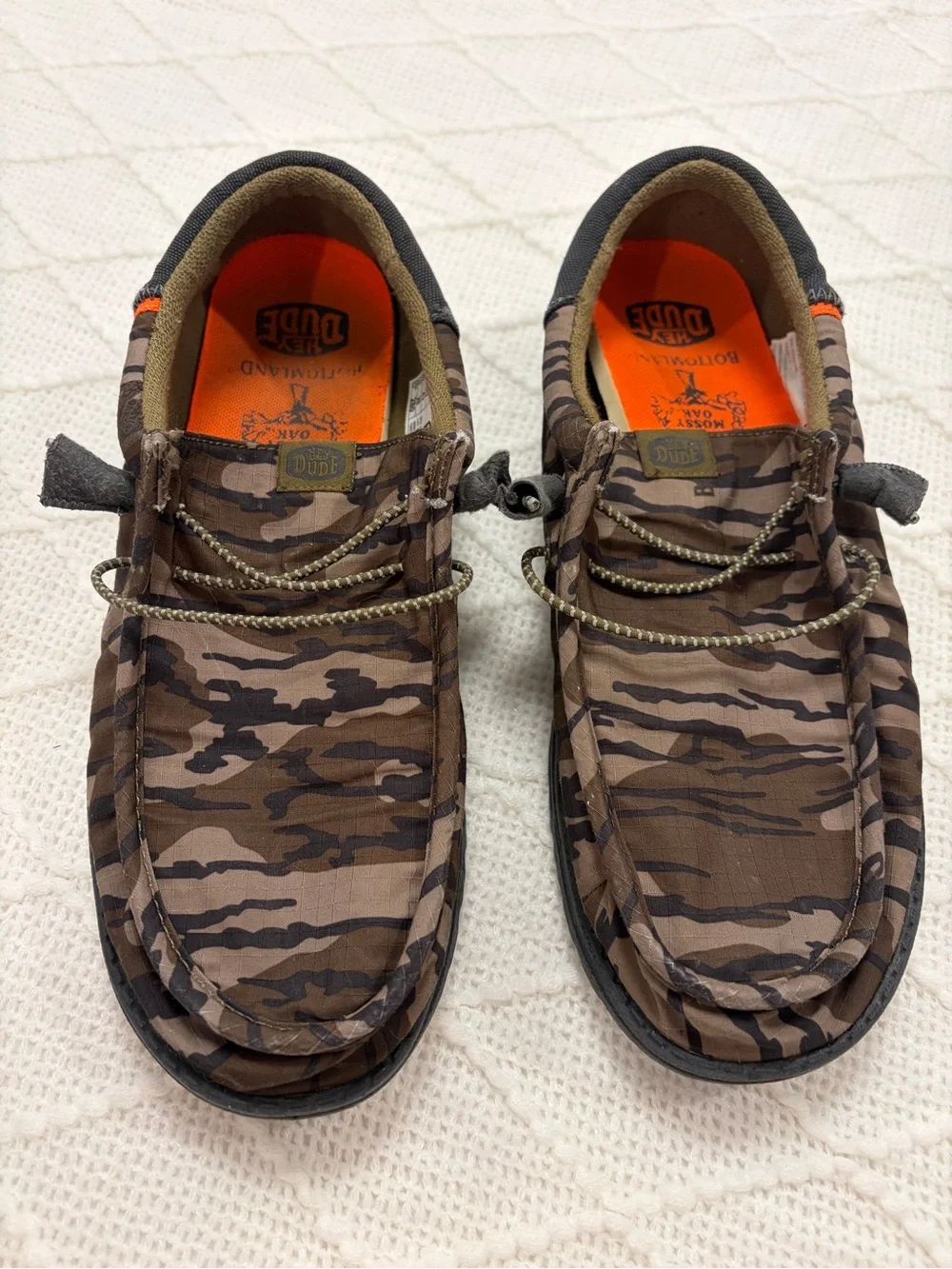 HEYDUDE Wally Funk Mossy Oak Black Camo Men’s Size 10
